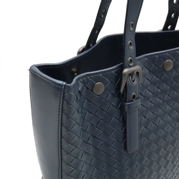 Bottega Veneta Intrecciato Tote Bag Leather Navy - Picture 4 of 9